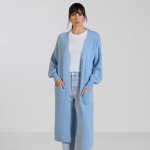 JAKI Yasmin Open Cardigan | Light Blue | Alpaca Blend